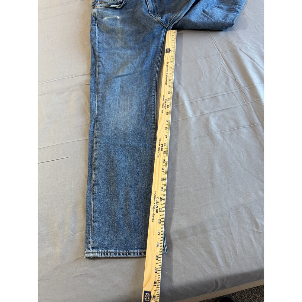 Levis 514 Straight Jeans Mens 34x32 (Actual 34x29) Blue Mid Rise Regular Fit - Picture 4 of 16